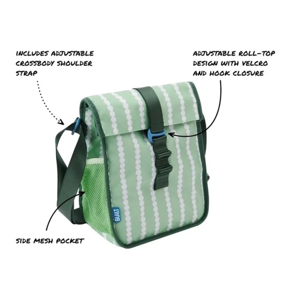 Water-resistant Polyester Lunch Bag Lightweight Insulated Reusable Adjustable